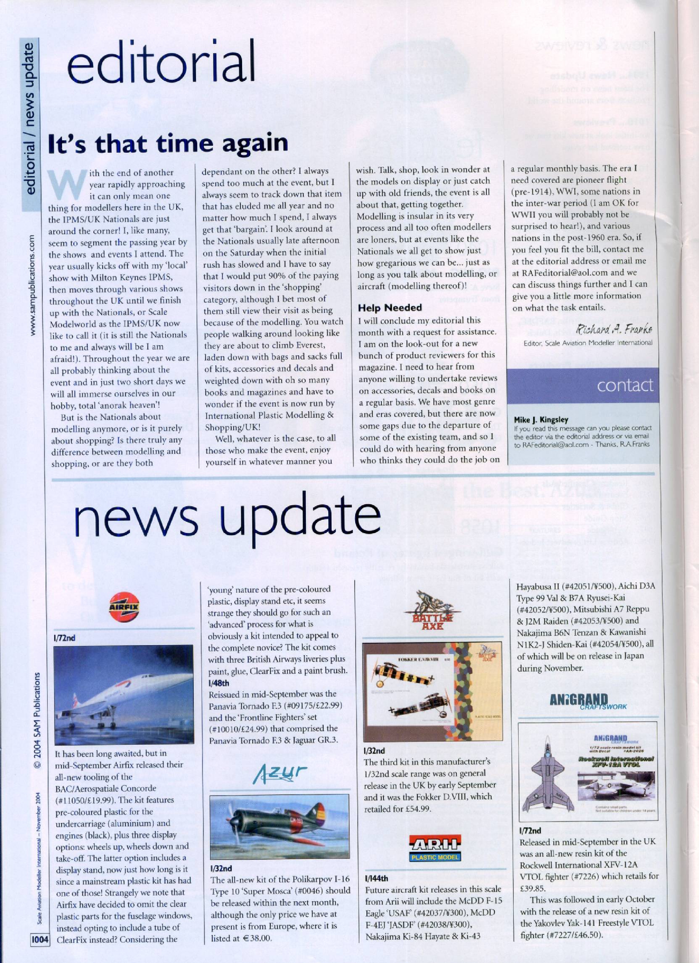 Scale Aviation Modeller International 2004-11